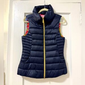 Lilly Pulitzer Allie Packable Down Vest size Medium in Navy